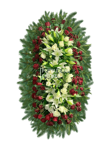 Ритуальный венок из живых цветов