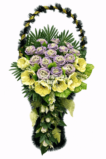 Корзина с цветами "Жардин" 70см для обряда похорон
