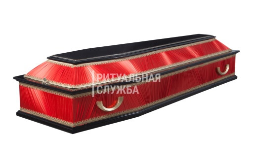 Гроб "Комбинированный", красный