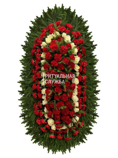 Ритуальный венок из живых цветов