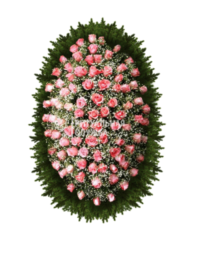 Ритуальный венок из живых цветов