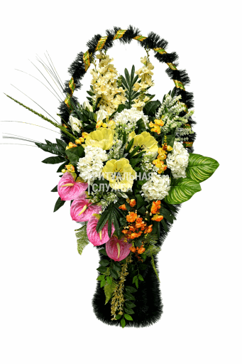 Корзина с цветами "Жардин" 70см для обряда похорон