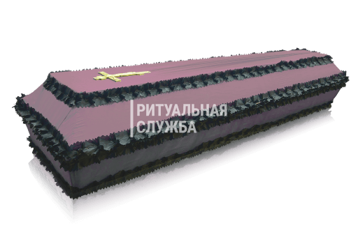 Гроб шелк обитый тканью Гладь, Розовый