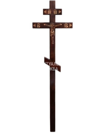 Крест на могилу сосна Печаль -2, Темный Крест на могилу сосна Печаль -2, Темный