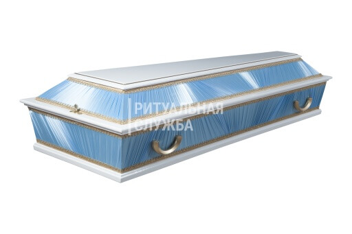 Гроб "Комбинированный", голубой