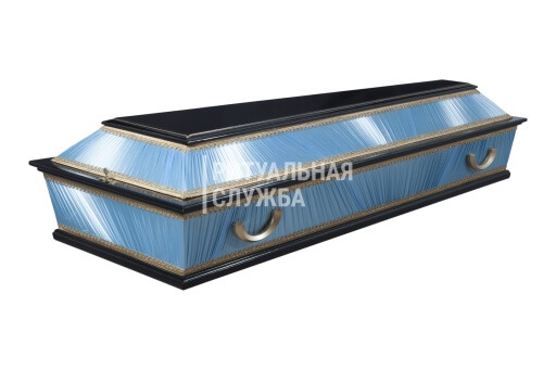 Гроб "Комбинированный", голубой