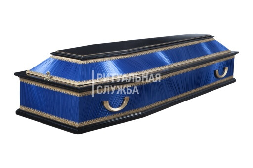 Гроб "Комбинированный", синий