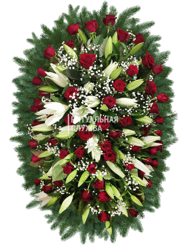 Ритуальный венок из живых цветов