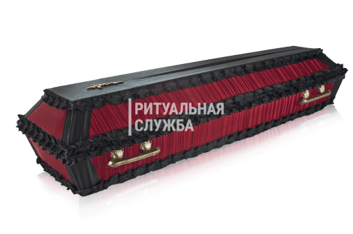 Гроб атлас обитый тканью Наполеон, Бордо